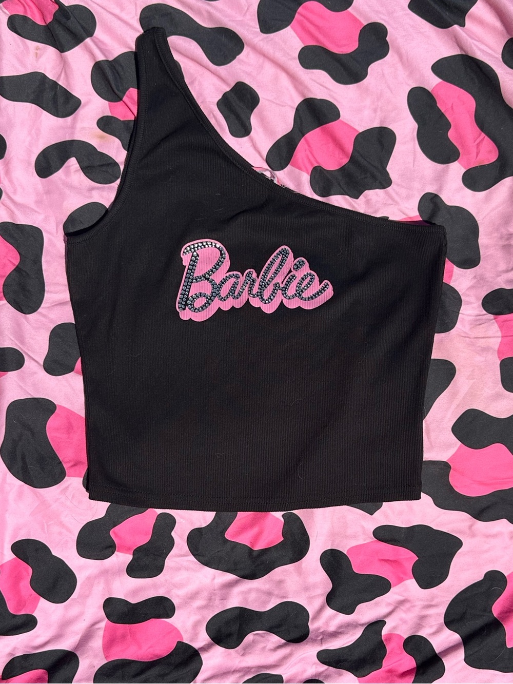 barbie logo single strap top